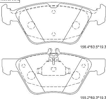 Asimco KD7762 - Kit pastiglie freno, Freno a disco autozon.pro