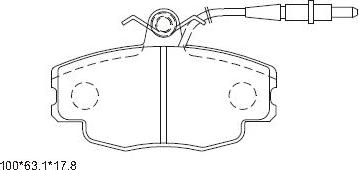 Asimco KD7767 - Kit pastiglie freno, Freno a disco autozon.pro