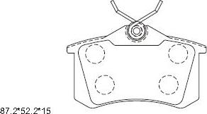 Asimco KD7708 - Kit pastiglie freno, Freno a disco autozon.pro