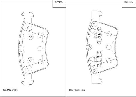 Asimco KD77156J - Kit pastiglie freno, Freno a disco autozon.pro