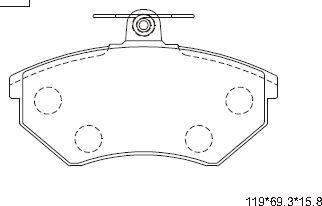 Asimco KD7710 - Kit pastiglie freno, Freno a disco autozon.pro