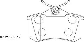 Asimco KD7711F - Kit pastiglie freno, Freno a disco autozon.pro