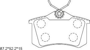 Asimco KD7711 - Kit pastiglie freno, Freno a disco autozon.pro