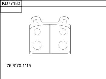 Asimco KD77132 - Kit pastiglie freno, Freno a disco autozon.pro