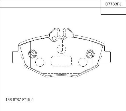 Asimco KD7783F - Kit pastiglie freno, Freno a disco autozon.pro