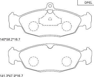 Asimco KD7732 - Kit pastiglie freno, Freno a disco autozon.pro