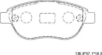 Asimco KD7720F - Kit pastiglie freno, Freno a disco autozon.pro