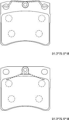 Asimco KD7723 - Kit pastiglie freno, Freno a disco autozon.pro