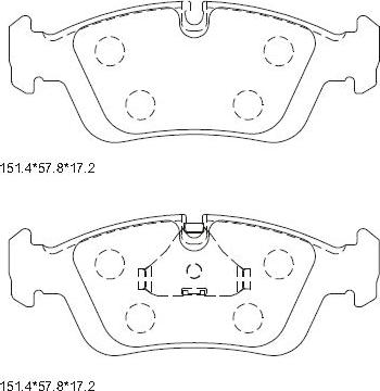 Asimco KD7774 - Kit pastiglie freno, Freno a disco autozon.pro