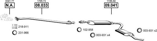 Asmet CI091585 - Impianto gas scarico autozon.pro