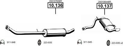 Asmet DA100115 - Impianto gas scarico autozon.pro