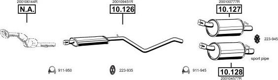 Asmet DA100110 - Impianto gas scarico autozon.pro