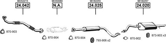 Asmet DE240475 - Impianto gas scarico autozon.pro