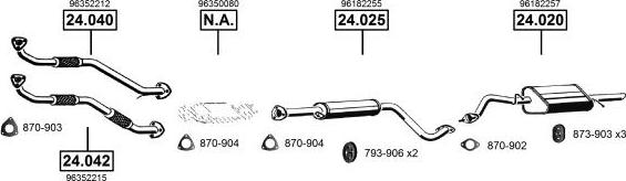 Asmet DE240470 - Impianto gas scarico autozon.pro