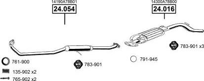 Asmet DE241305 - Impianto gas scarico autozon.pro