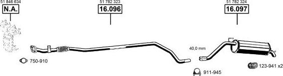 Asmet FI162370 - Impianto gas scarico autozon.pro