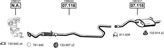 Asmet FO073400 - Impianto gas scarico autozon.pro