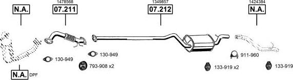 Asmet FO072925 - Impianto gas scarico autozon.pro