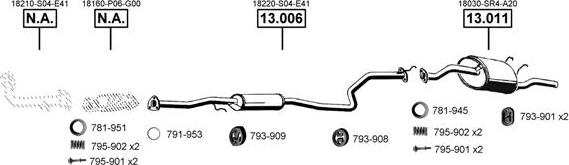 Asmet HO130590 - Impianto gas scarico autozon.pro