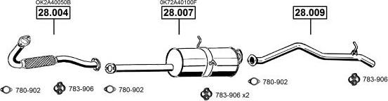 Asmet KI280200 - Impianto gas scarico autozon.pro