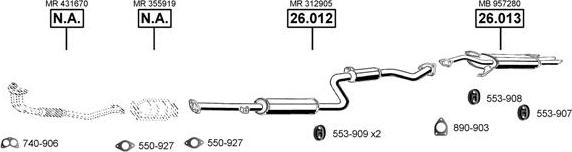 Asmet MI260130 - Impianto gas scarico autozon.pro