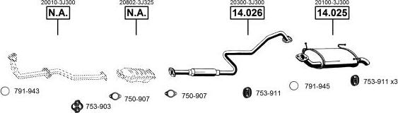 Asmet NI141415 - Impianto gas scarico autozon.pro