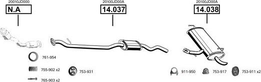 Asmet NI141780 - Impianto gas scarico autozon.pro