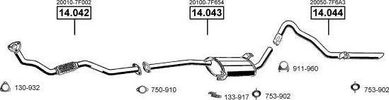 Asmet NI142495 - Impianto gas scarico autozon.pro