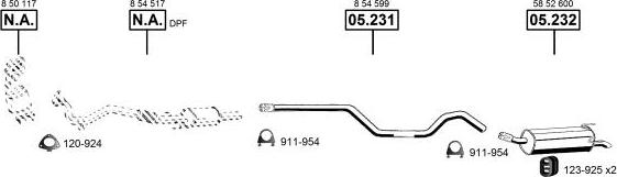 Asmet OP055840 - Impianto gas scarico autozon.pro