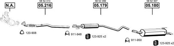 Asmet OP051550 - Impianto gas scarico autozon.pro