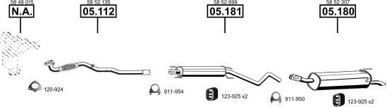 Asmet OP051562 - Impianto gas scarico autozon.pro