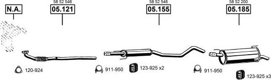 Asmet OP053856 - Impianto gas scarico autozon.pro