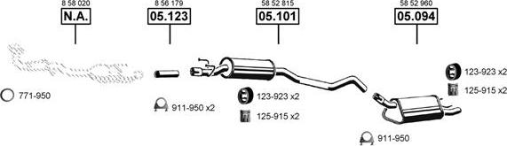 Asmet OP052380 - Impianto gas scarico autozon.pro