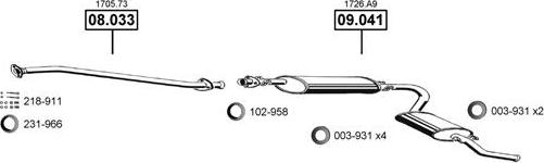 Asmet PE080190 - Impianto gas scarico autozon.pro