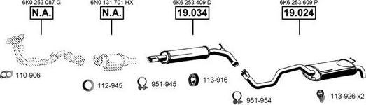 Asmet SE191570 - Impianto gas scarico autozon.pro