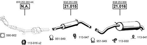 Asmet SK210250 - Impianto gas scarico autozon.pro