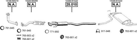 Asmet SU250400 - Impianto gas scarico autozon.pro