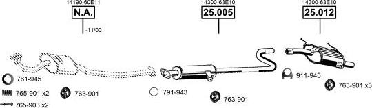 Asmet SU251505 - Impianto gas scarico autozon.pro