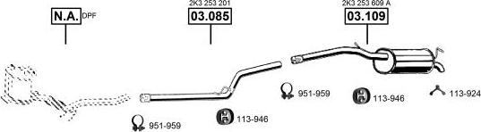 Asmet VA030970 - Impianto gas scarico autozon.pro