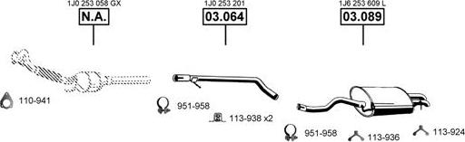 Asmet VA030400 - Impianto gas scarico autozon.pro