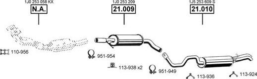 Asmet VA030540 - Impianto gas scarico autozon.pro