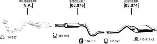 Asmet VA030855 - Impianto gas scarico autozon.pro