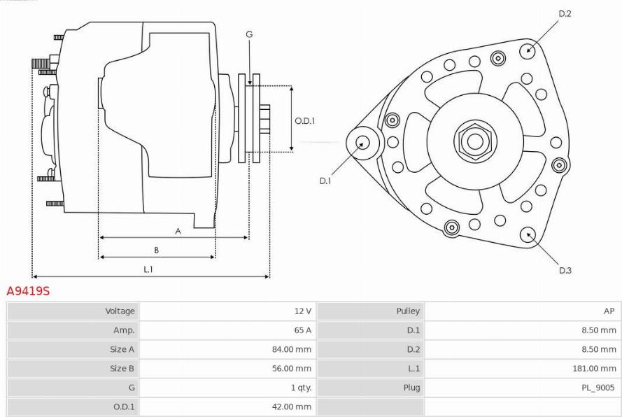 AS-PL A9419S - Alternatore autozon.pro