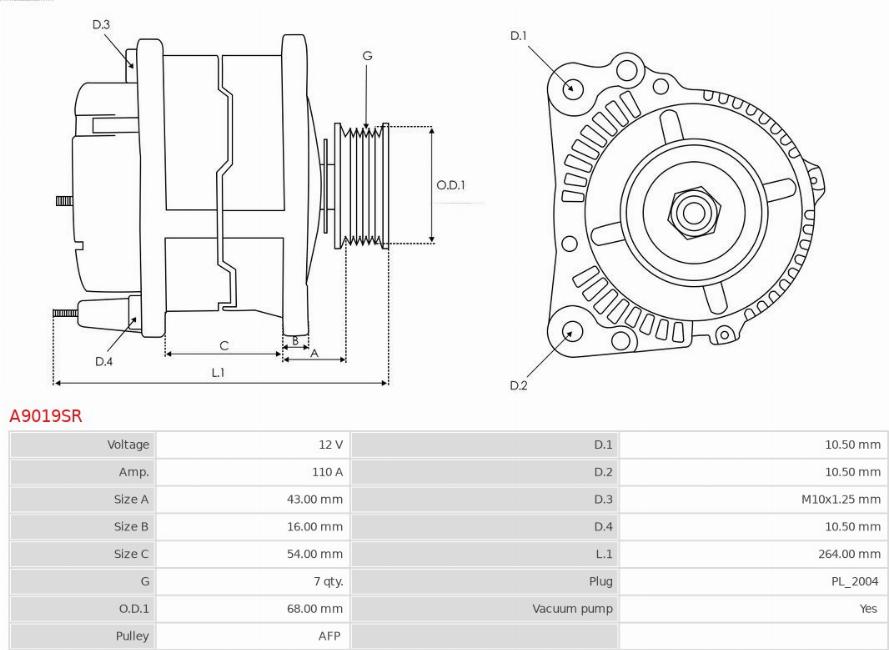 AS-PL A9019SR - Alternatore autozon.pro