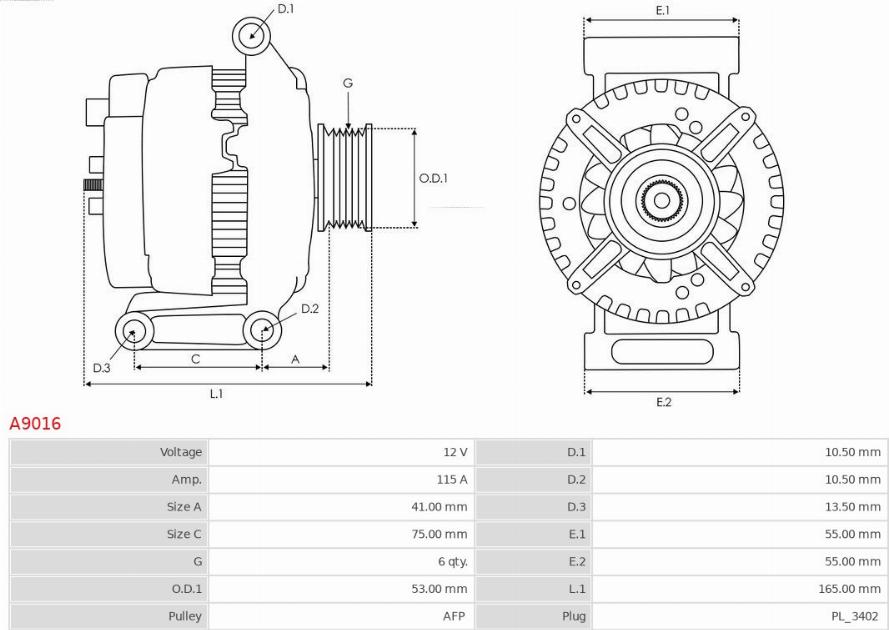 AS-PL A9016 - Alternatore autozon.pro