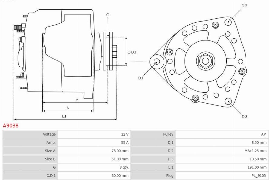 AS-PL A9038 - Alternatore autozon.pro