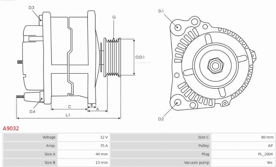 AS-PL A9032 - Alternatore autozon.pro