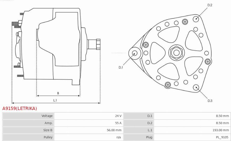 AS-PL A9159(LETRIKA) - Alternatore autozon.pro