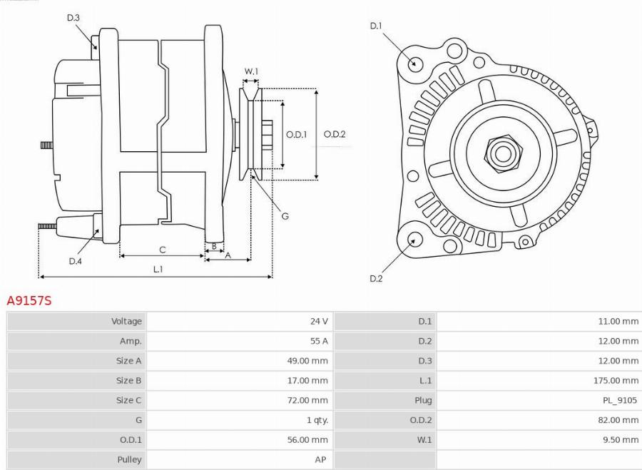 AS-PL A9157S - Alternatore autozon.pro