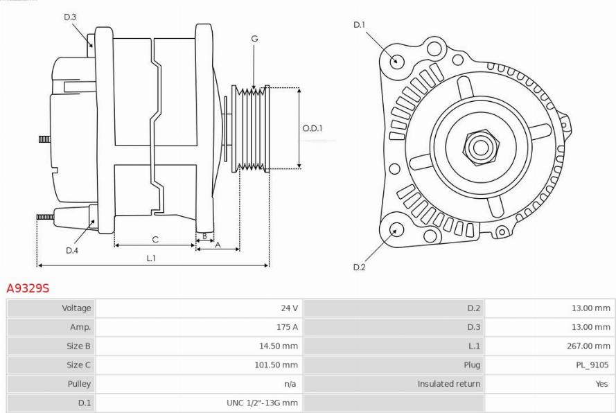 AS-PL A9329S - Alternatore autozon.pro